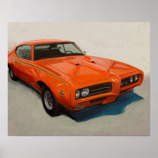 Classic Muscle Car Poster - "The rechter" '69 GTO