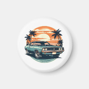 Classic Muscle Car Retro Stijl Magneet