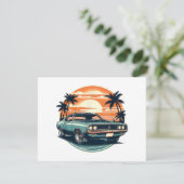 Classic Muscle Car Retro  Stijl Save The Date (Staand voorkant)