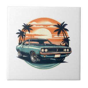 Classic Muscle Car Retro Stijl Tegeltje