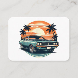 Classic Muscle Car Retro  Stijl Visitekaartje