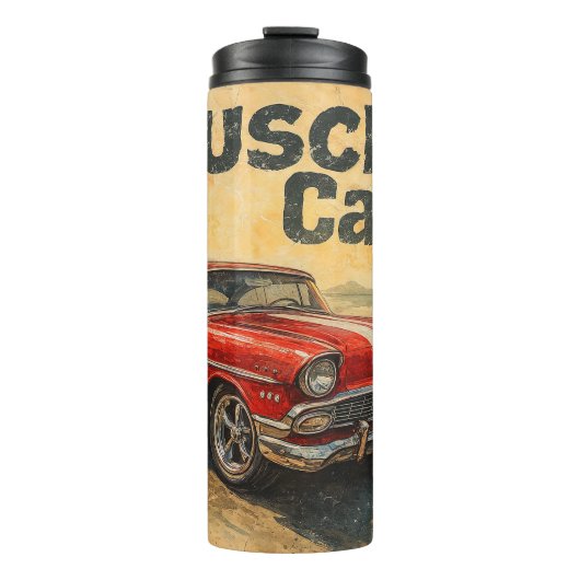 Classic Muscle Car Tumbler Wrap Thermosbeker (Voorkant)