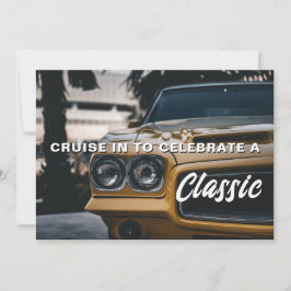 Classic Muscle Car Verjaardag Uitnodiging