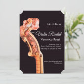 CLASSIC MUSIC CONCERT, OVERWEGING Violin Scroll Br Kaart (Staand voorkant)