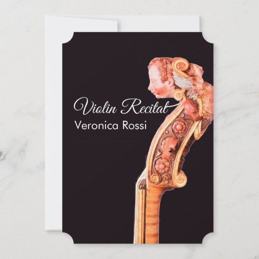 CLASSIC MUSIC CONCERT, OVERWEGING Violin Scroll Br Kaart (Achterkant)