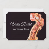 CLASSIC MUSIC CONCERT, OVERWEGING Violin Scroll Br Kaart (Achterkant)