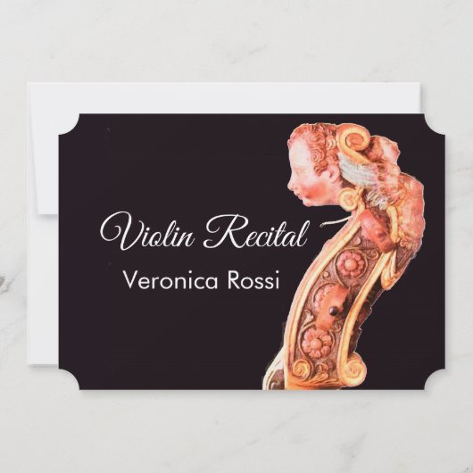 CLASSIC MUSIC CONCERT, OVERWEGING Violin Scroll Br Kaart (Achterkant)