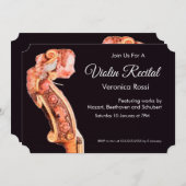 CLASSIC MUSIC CONCERT, OVERWEGING Violin Scroll Br Kaart (Voorkant / Achterkant)