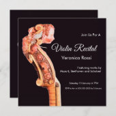 CLASSIC MUSIC CONCERT, OVERWEGING Violin Scroll Kaart (Voorkant / Achterkant)
