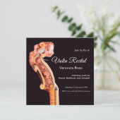 CLASSIC MUSIC CONCERT, OVERWEGING Violin Scroll Kaart (Staand voorkant)