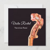 CLASSIC MUSIC CONCERT, OVERWEGING Violin Scroll Kaart (Achterkant)