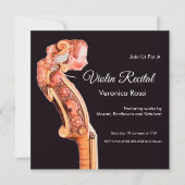 CLASSIC MUSIC CONCERT, OVERWEGING Violin Scroll Kaart (Voorkant)