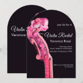 CLASSIC MUSIC CONCERT, OVERWEGING Violin Scroll ro Kaart (Voorkant / Achterkant)