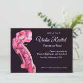 CLASSIC MUSIC CONCERT, OVERWEGING Violin Scroll ro Kaart (Staand voorkant)