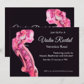 CLASSIC MUSIC CONCERT, OVERWEGING Violin Scroll ro Kaart (Voorkant / Achterkant)