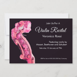 CLASSIC MUSIC CONCERT, OVERWEGING Violin Scroll ro Kaart