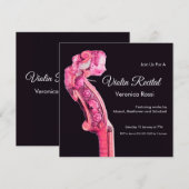 CLASSIC MUSIC CONCERT, OVERWEGING Violin Scroll ro Kaart (Voorkant / Achterkant)