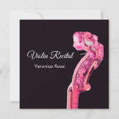 CLASSIC MUSIC CONCERT, OVERWEGING Violin Scroll ro Kaart (Achterkant)