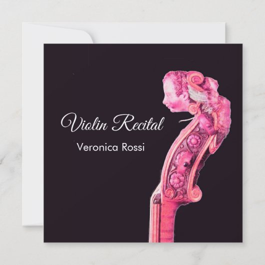 CLASSIC MUSIC CONCERT, OVERWEGING Violin Scroll ro Kaart (Achterkant)