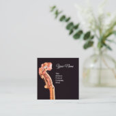 CLASSIC MUSIC STRING INSTRUMENT Violin Scroll Vierkante Visitekaartje (Staand voorkant)