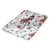 Classic Musical Chaos Red Black en White Badmat (Gekanteld)