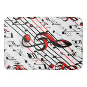 Classic Musical Chaos Red Black en White Badmat (Voorkant)