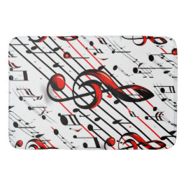 Classic Musical Chaos Red Black en White Badmat