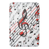 Classic Musical Chaos Red Black en White Badmat (Voorkant Verticaal)