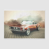 Classic Mustang Car Decoupage Tissuepapier (Voorkant)