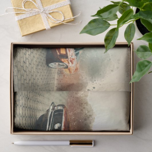 Classic Mustang Car Decoupage Tissuepapier (Geschenk)