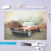 Classic Mustang Car Decoupage Tissuepapier (Craft)