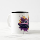 Classic Mustang Muscle Car Tweekleurige Koffiemok (Voorkant links)