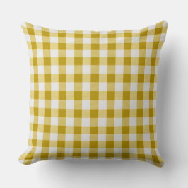 Classic mustard Yellow Gigham Pattern Sierkussen