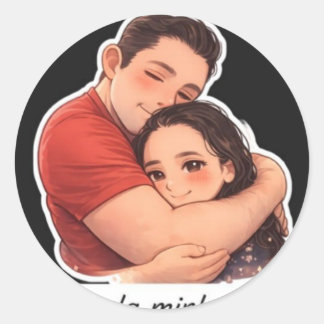 classic my love stikers ronde sticker