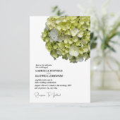 Classic Natuur Groene Hydrangea Bruiloft Kaart (Staand voorkant)
