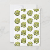 Classic Natuur Groene Hydrangea Bruiloft Kaart (Achterkant)