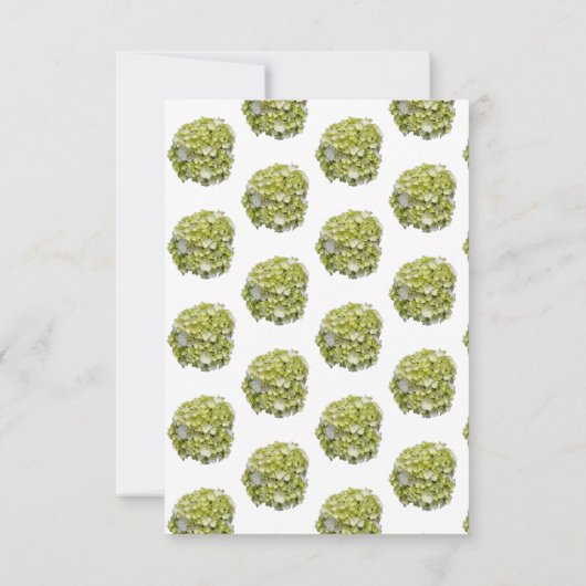 Classic Natuur Groene Hydrangea Bruiloft Kaart (Achterkant)