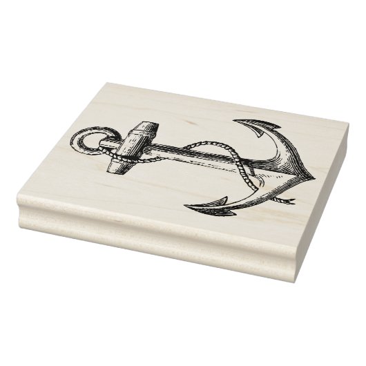 Classic Nautical Anchor Rope Silhouette Rubberstempel (Stempel)