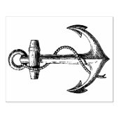 Classic Nautical Anchor Rope Silhouette Rubberstempel (Afrduk)