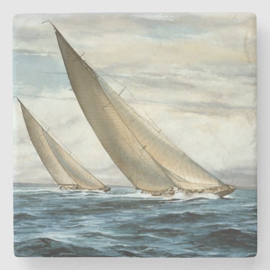 Classic Nautical Painting  Stenen Onderzetter (Voorkant)