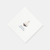 Classic nautische zeilboot Aangepast Baby shower Servet (Hoek)