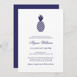 Classic Navy Ananas Vrijgezellenfeest Kaart
