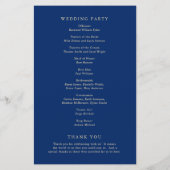 Classic Navy and Cream Elegant Wedding Program (Achterkant)