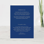 Classic Navy and Cream Elegant Wedding Programma (Achterkant)