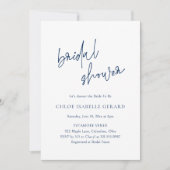 Classic Navy Blue Elegant Vrijgezellenfeest Kaart (Voorkant)