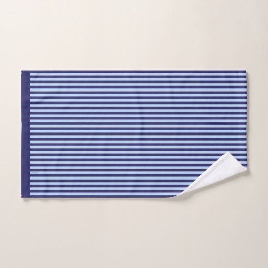 CLASSIC NAVY BLUE EN SKY BLUE STRIPES BAD HANDDOEK (Handdoek)