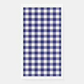 Classic Navy Blue en White Gingham Check Servet (Voorkant)