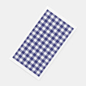 Classic Navy Blue en White Gingham Check Servet (Hoek)