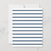 Classic Navy Blue Personalized Monogram Initials Notitiekaartje (Achterkant)