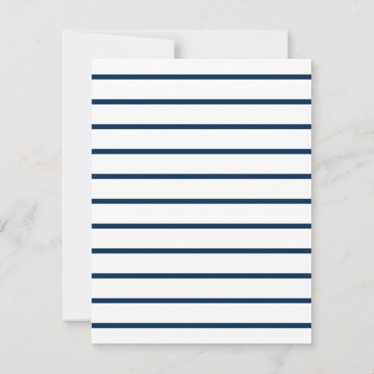 Classic Navy Blue Personalized Monogram Initials Notitiekaartje (Achterkant)